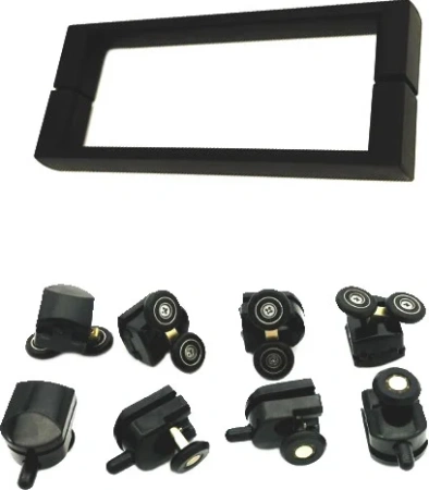 душевая дверь в нишу rgw classic cl-14-b 130 см, профиль матовый черный