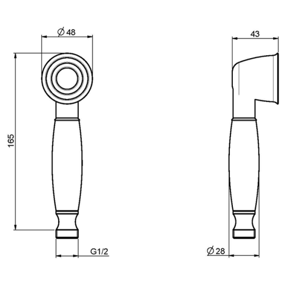 fima carlo frattini wellness ручной душ f2049cr, цвет хром