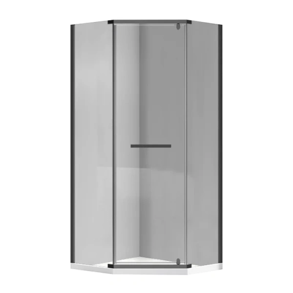 душевой уголок rgw passage pa-83-b 90х90 см,профиль матовый черный, стекло прозрачное