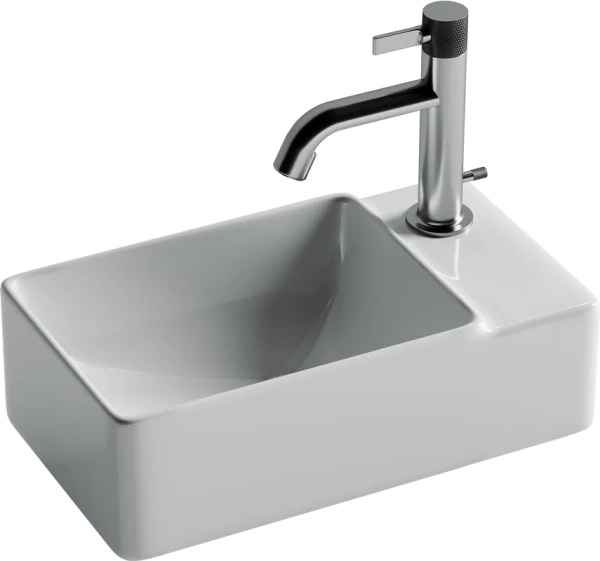 Раковина Ceramicanova Element CN5045 подвесная, чаша слева, 39.5x22 см, белая