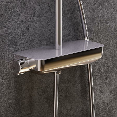 душевая система damixa scandinavian pure 936750000 с термостатом, цвет хром