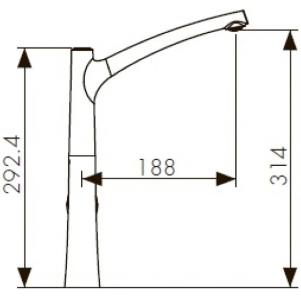 смеситель для кухни kaiser stick 49144