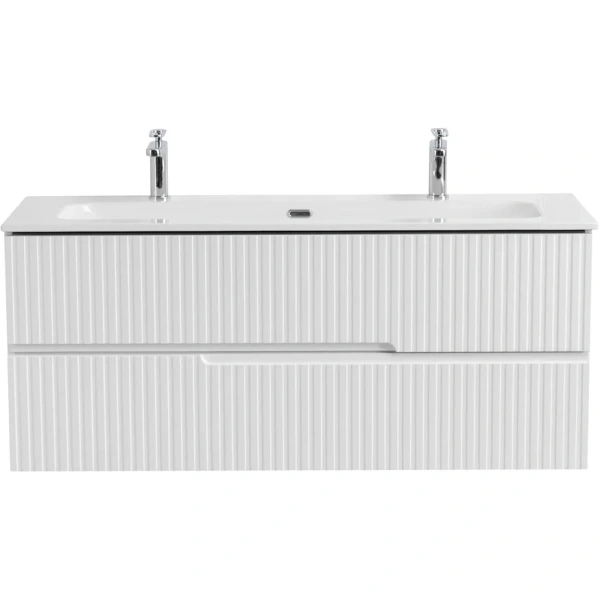 тумба под раковину cezares duet duet-n-1200-2c-so-bo 120 см, подвесная, bianco opaco
