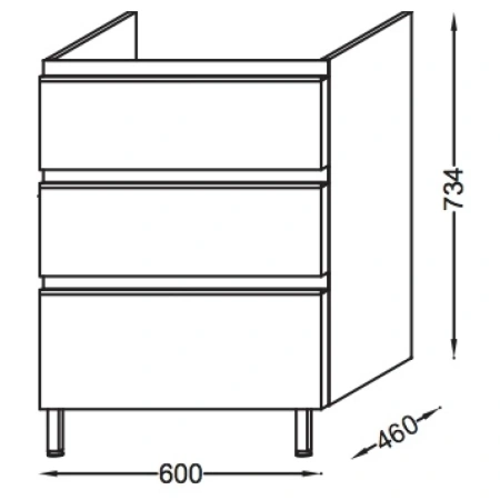 тумба черное дерево 60 см jacob delafon vox eb2050-ra-e15