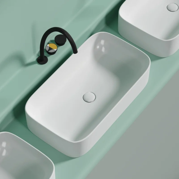 раковина ceramicanova element cn6054mw накладная, 70.5x38 см, белая матовая