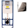 Инсталляция beWash BW74 K500RZVP0400PK000000 для унитаза, с клавишей смыва хром глянцевый