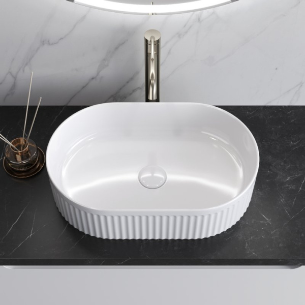 раковина накладная belbagno bb1497, белая.