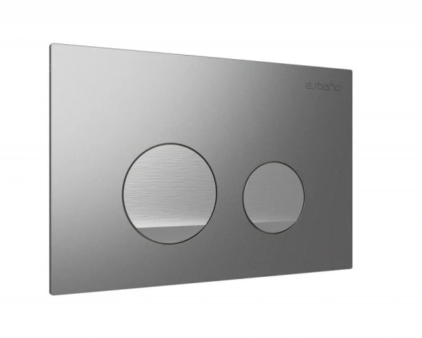 кнопка смыва для инсталляции esbano esinslim37gm для унитаза, абс-пластик, цвет матовая оружейная сталь