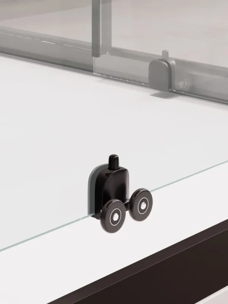 душевой уголок rgw passage pa-34b профиль черный, стекло с рисунком