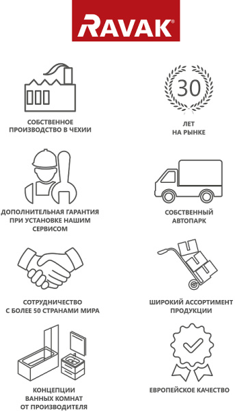 столешница под раковину ravak balance 80 x000001371 белый блестящий лак