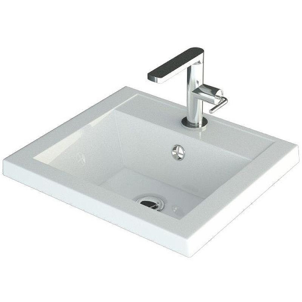 раковина полувстраиваемая из искусственного мрамора art&max am-lav-400-mr-a