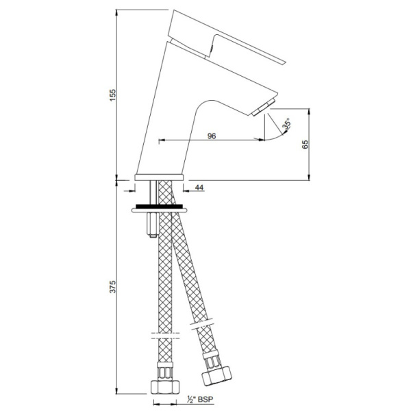 смеситель для раковины jaquar lyric lyr-chr-38001b