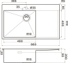 мойка кухонная omoikiri akisame 86-in-l нержавеющая сталь, l