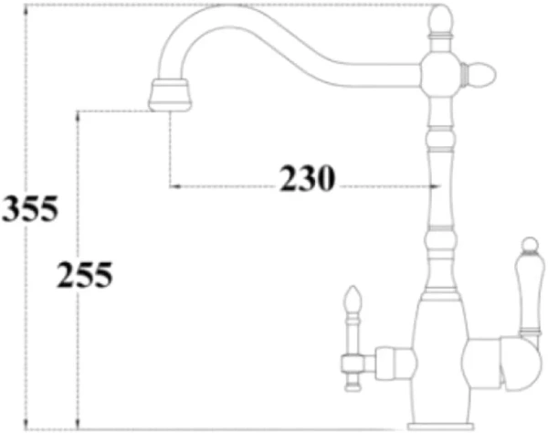 смеситель для кухни seaman barcelone ssl-5387 light gold