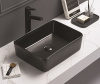 раковина в ванную накладная 47 см ceramalux 7050mb черно-матовая