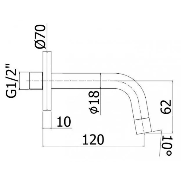 излив paffoni light zboc103no для смесителя , черный матовый