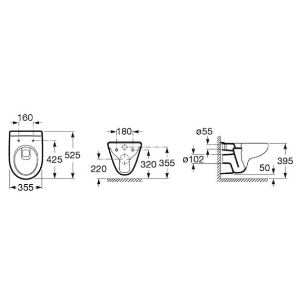 комплект подвесной унитаз roca victoria 34630300r + zru8013920 + система инсталляции geberit 458.125.21.1