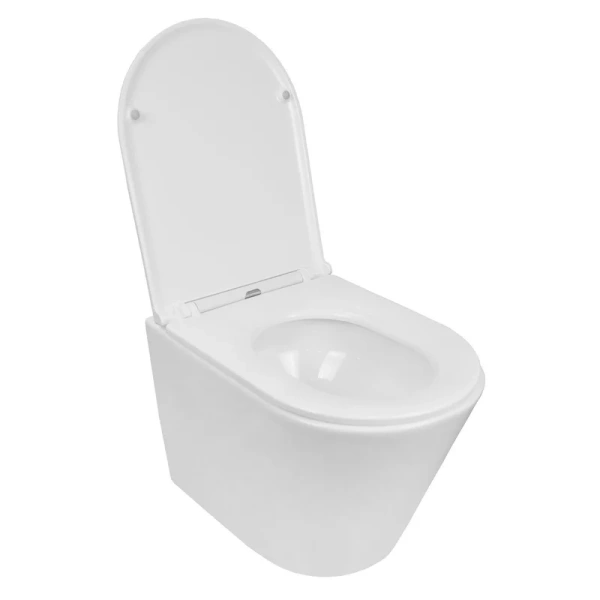 унитаз azario teramo az-0053-uq3 подвесной, безободковый, с сиденьем микролифт, слив "торнадо", 51.5х35.5х36.5 см, белый