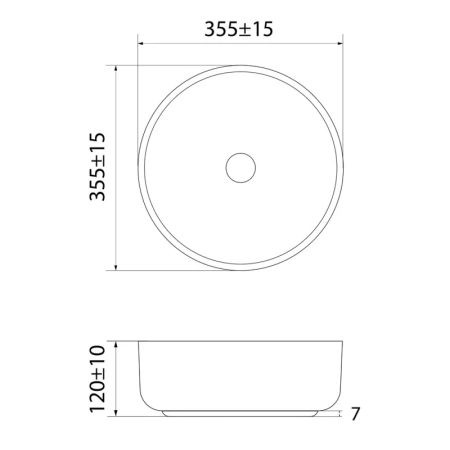 раковина-чаша iddis ray 35см rayws03i27, белая глянцевый