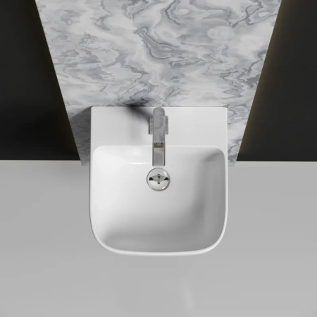 раковина ceramicanova dion cn6067 подвесная, 36.5x40.6 см, белая