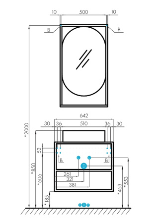 тумба под раковину aquaton лофт фабрик 65 1a242301ltdy0 подвесная дуб кантри