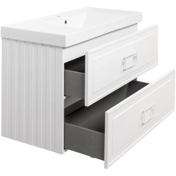 тумба белый матовый 97,6 см la fenice cubo twin fnc-01-cub-b-100-2