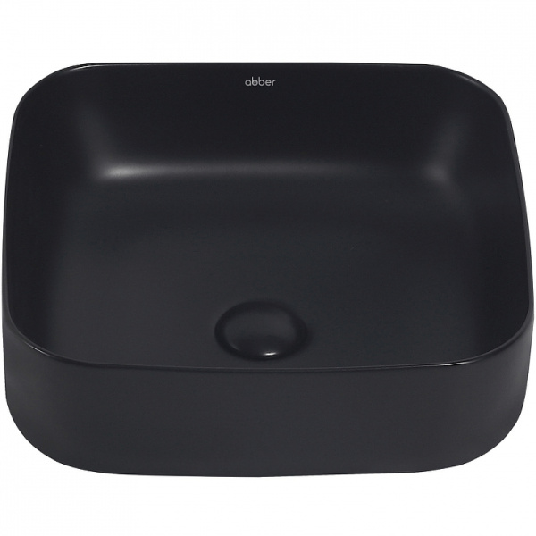 раковина 38.5x38.5 см abber rechteck ac2211mb, черный матовый