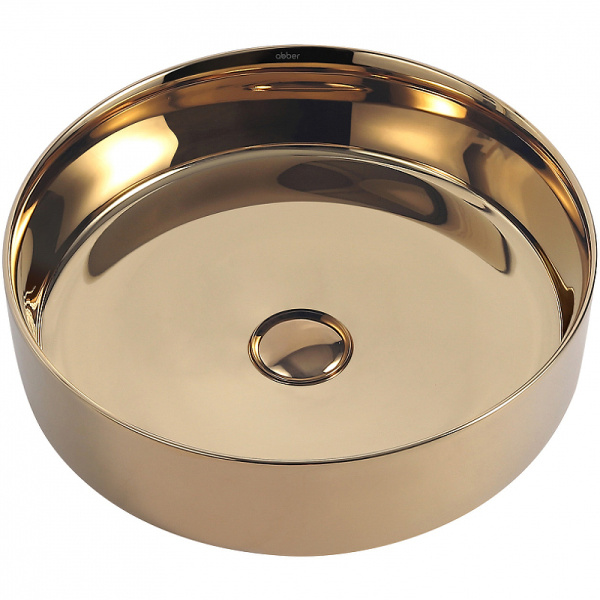 раковина 40x40 см abber bequem ac2109gg, цвет золото