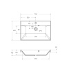 раковина полувстраиваемая belbagno 70 bb700/450-lv-mr-ast белая