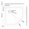душевой поддон из искусственного камня wasserkraft neime 90×90 19t01 черный матовый