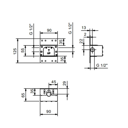внутренняя часть fantini acquafit 79 00 k031a настенного верхнего душа