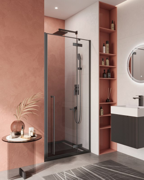 душевая дверь cezares liner 120 l liner-b-12-120-c-cr-l профиль хром стекло прозрачное