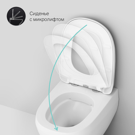 унитаз am.pm sensation flashclean ck30h0904w подвесной с гигиеническим душем и ершиком с сиденьем микролифт