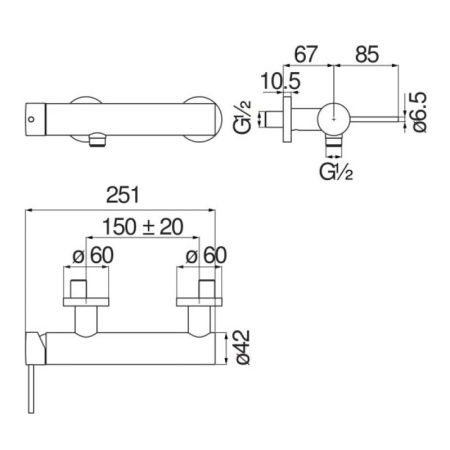 смеситель для душа nobili velis ve125130cr chrome