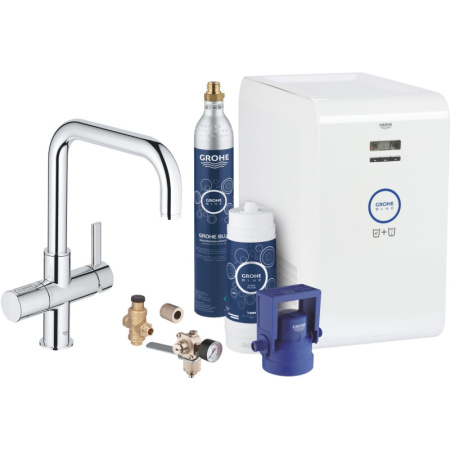 Смеситель для мойки с функцией очистки водопроводной воды Grohe Blue Professional 31324001