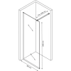 душевая перегородка berges sky black 80х200 064008 профиль черный матовый, стекло прозрачное
