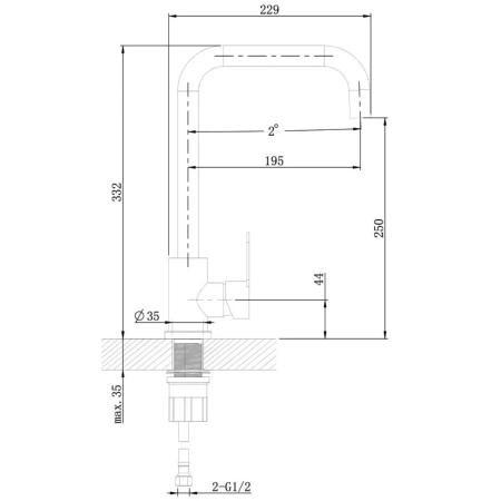 смеситель для кухни orange steel m99-006ni
