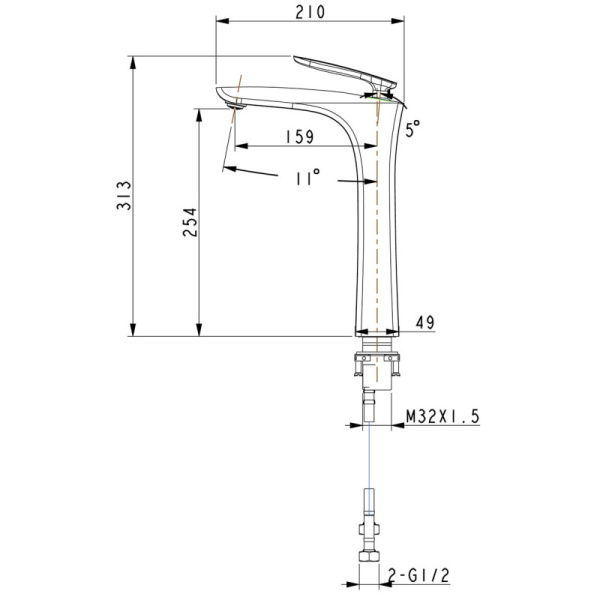 смеситель для раковины timo helmi 4011/03f