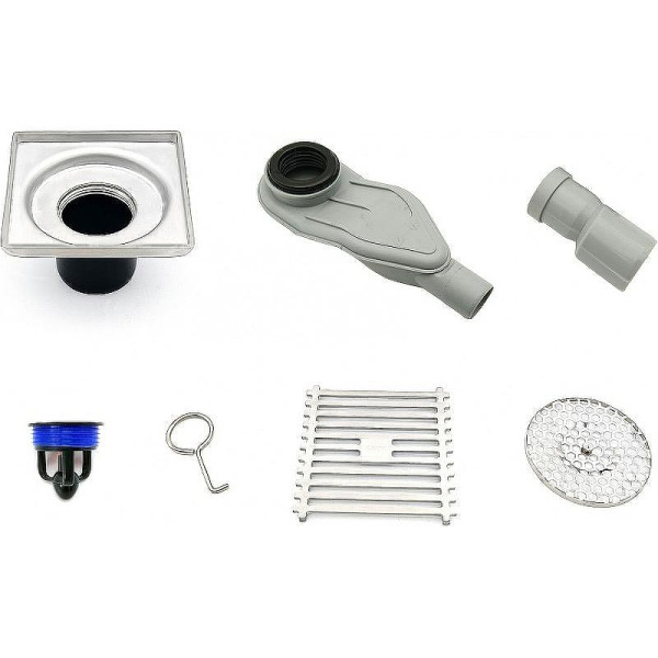 душевой трап esbano box 10x10 box-10mc estrbox10mc с решеткой хром матовый