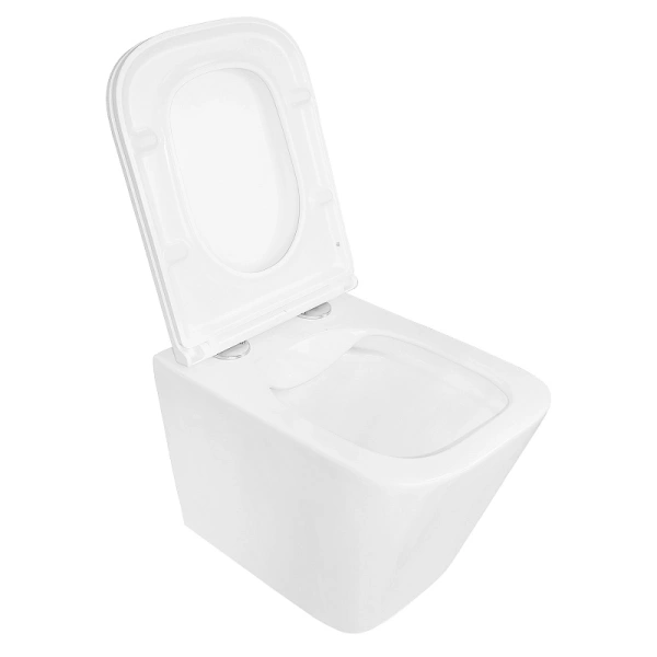 унитаз azario pro pro-002 подвесной, безободковый, с сиденьем микролифт, 49х34х35 см, белый