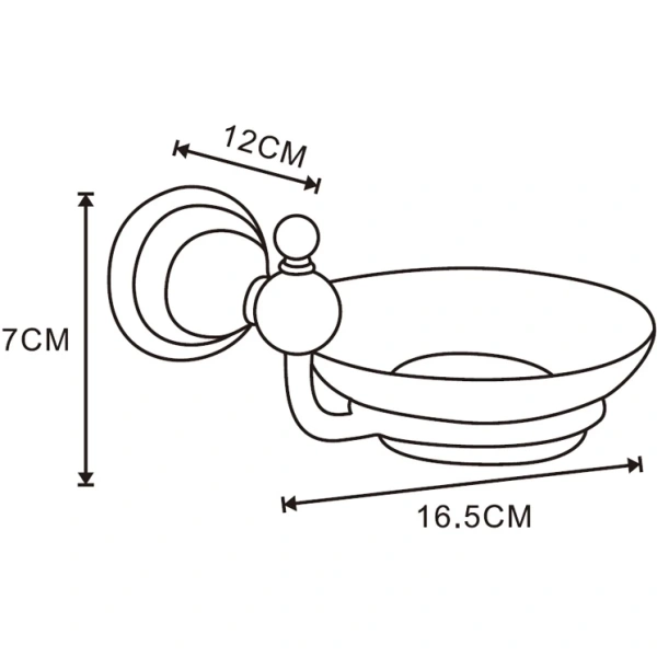 Мыльница AZARIO Elvia AZ-91108Q бронза