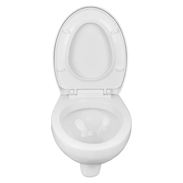 унитаз azario stella az-vt005+az-vt005sc подвесной, безободковый, с сиденьем микролифт, 55x37x40 см, белый