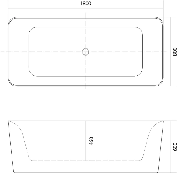 акриловая ванна aquatek квадро 180x80 aq-k27880 без гидромассажа