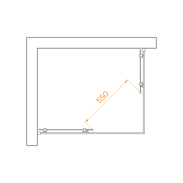 душевой уголок rgw passage pa-040b 100×80 3508104080-14 профиль черный, стекло прозрачное