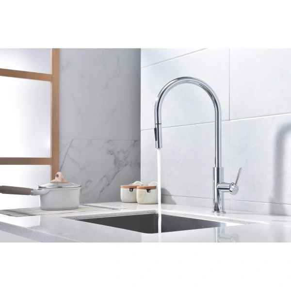 смеситель для кухни paulmark senso se215180-cr, с выдвижным изливом, сенсорное управление, цвет хром смеситель для кухни paulmark senso se215180-cr, с выдвижным изливом, сенсорное управление, цвет хром