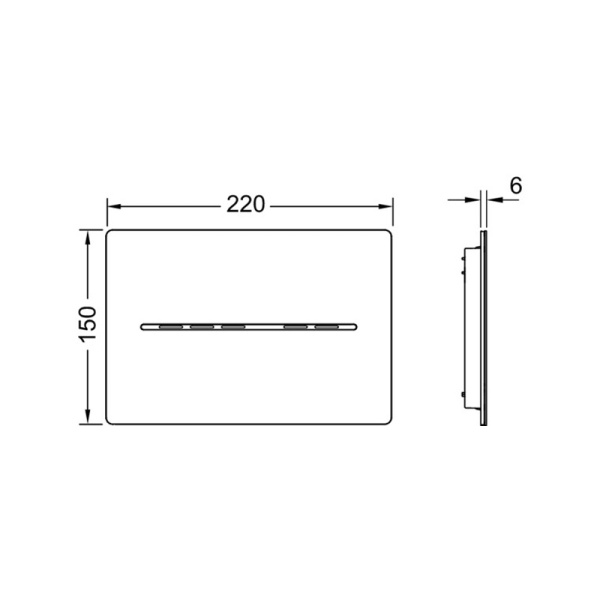 кнопка смыва tece tecesolid 9240454 для инсталляции, бесконтактная, питание от сети 12 в, нержавеющая сталь