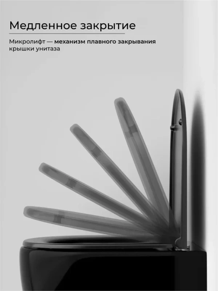 унитаз подвесной ceramicanova модена (modena) cn6063mb, черный матовый