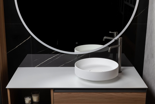 раковина-чаша boheme corian 40 801-mw белая матовая