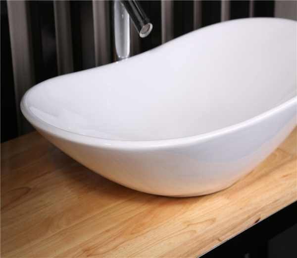 раковина накладная 61 см ceramalux 7811a белый