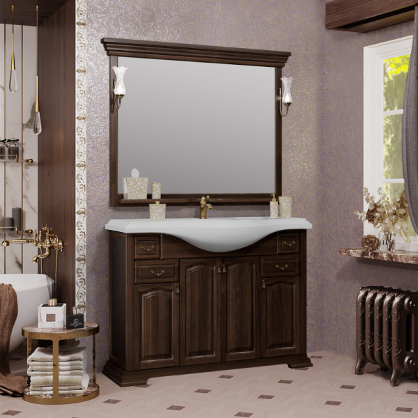 зеркало 129х101 см орех антикварный opadiris риспекто